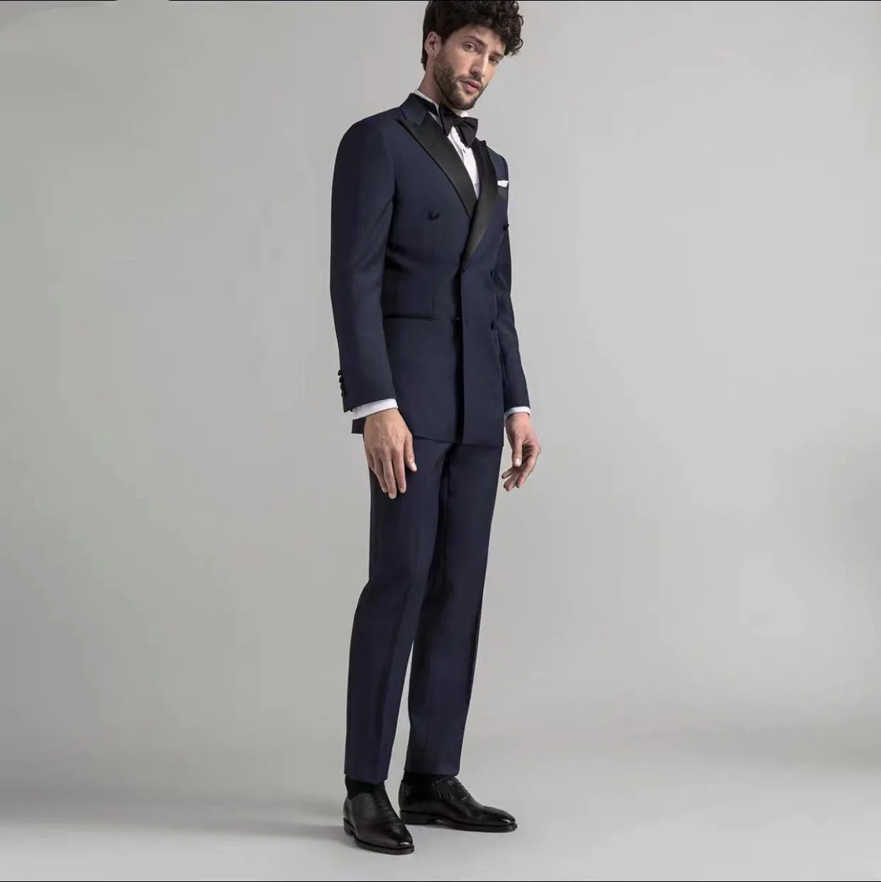 Double Breasted Men's Suit Fit Fashion Wedding Suit Men's Prom Blazer Groom Tuxedo Jacket with Pants
