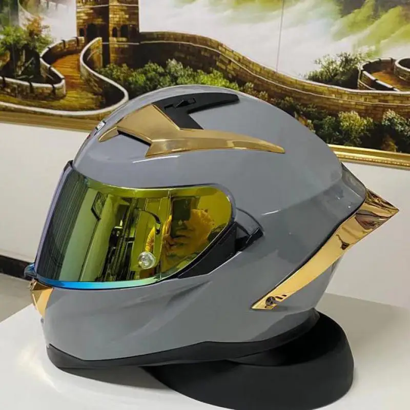 

Высокопрочный ABS классический двойной объектив на все лицо шлем с цветным крылом, malushen-937 мотоциклетный шлем для мужчин и женщин