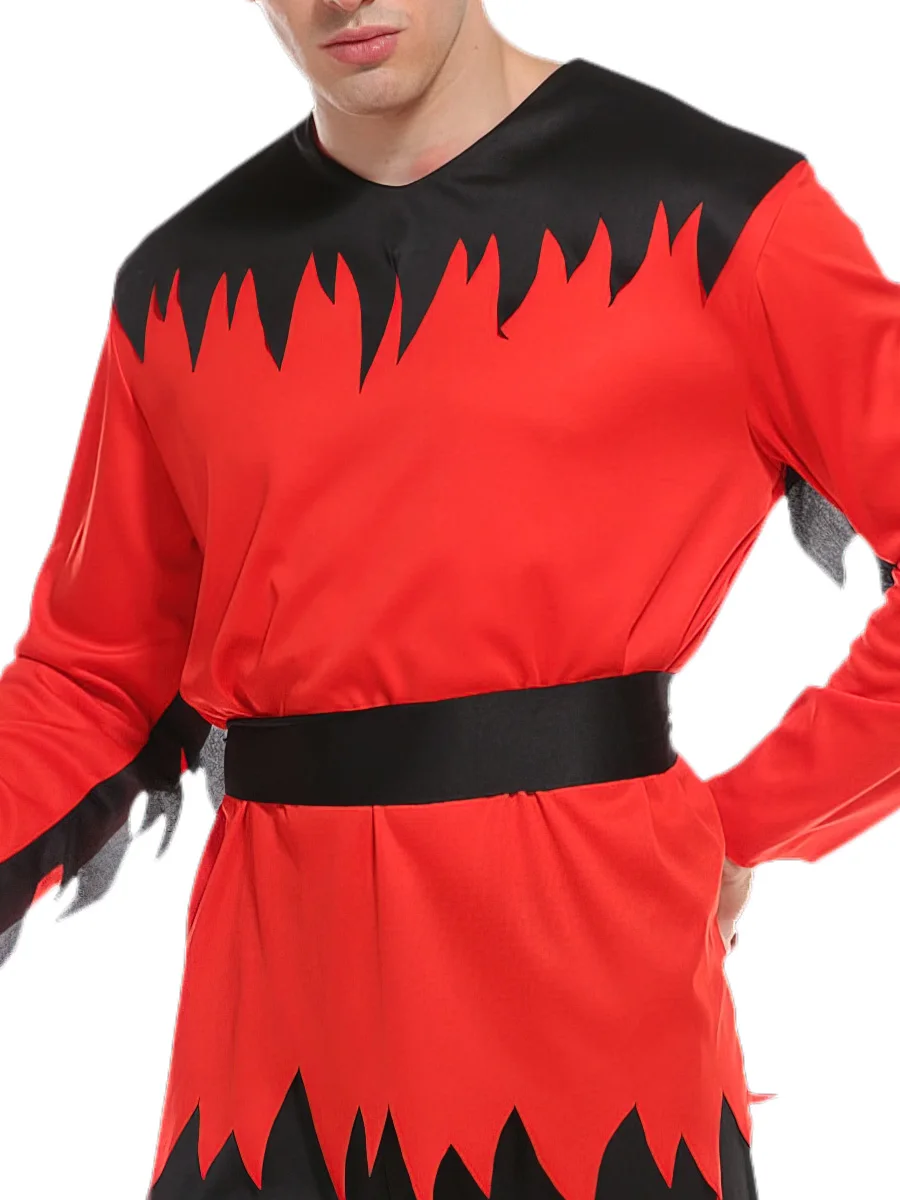 Мужской костюм вампира на Хэллоуин с рубашкой/брюками/жилетом/накидкой мужское