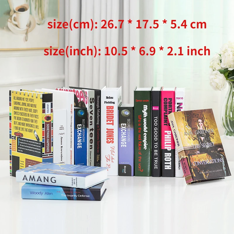 

Fashion Fake Books for Decoration Fashion Simulation Books Decor Modern Study Living Room Soft Decoration Home Style Fake Books
