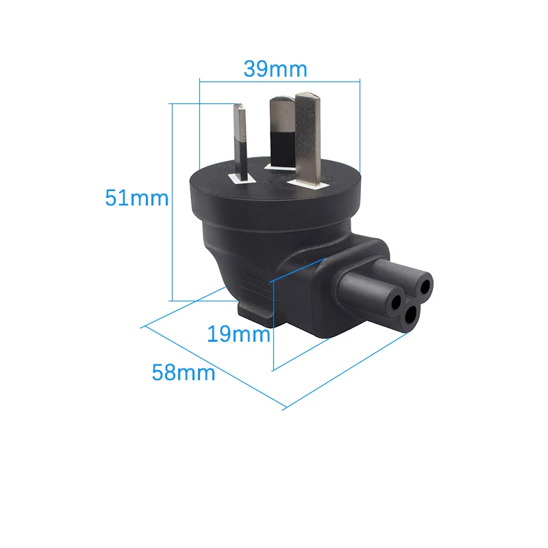 10 шт. Upbending Angel 90 Dergee AU адаптер кабеля питания в IEC320 C5 конвертер гнезда виде листьев