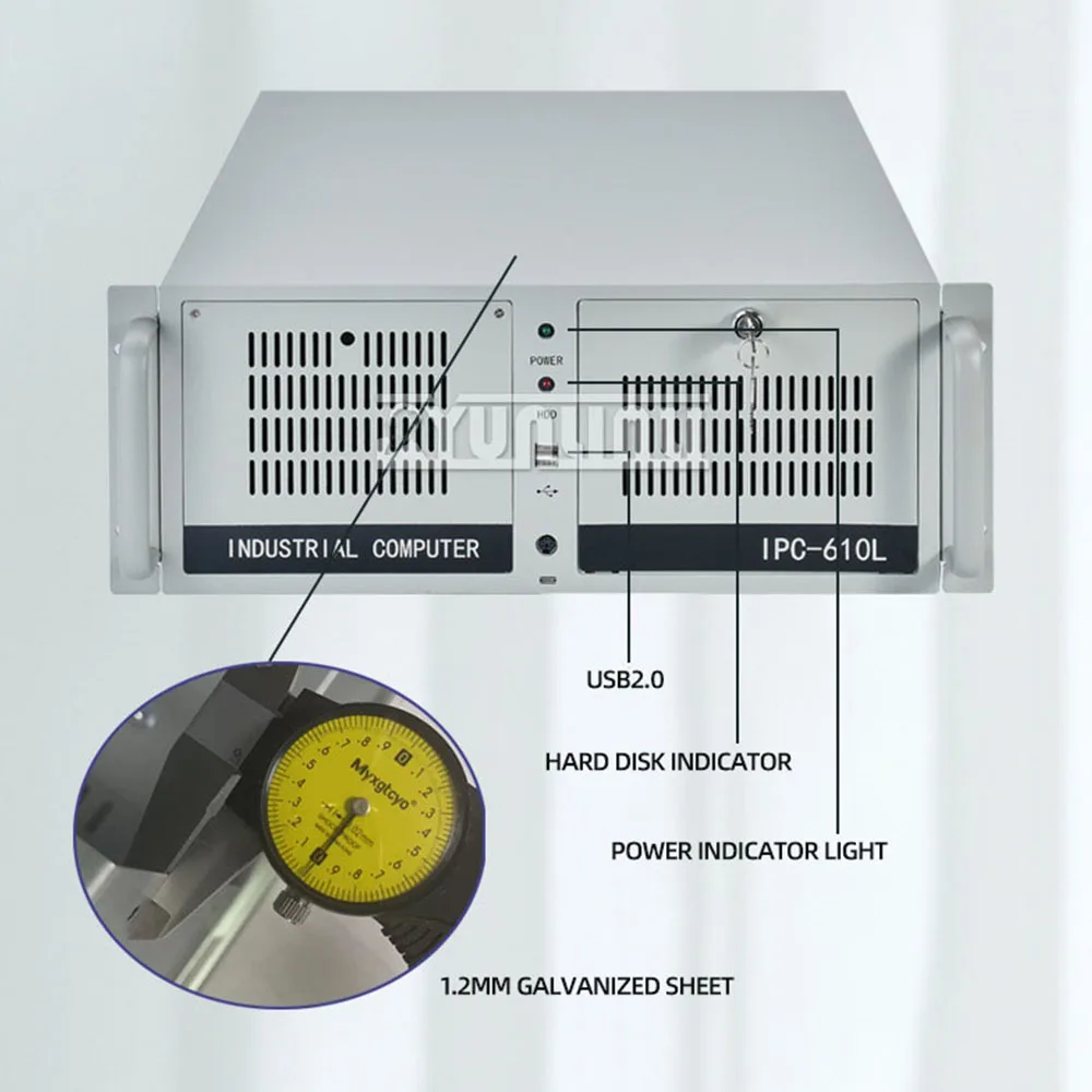 Фото Корпус промышленного компьютера Ipc-610l Серверный корпус 4u Стойка Тип 7-слотовый 14-слотовый сервер Промышленная компьютерная коробка №5
