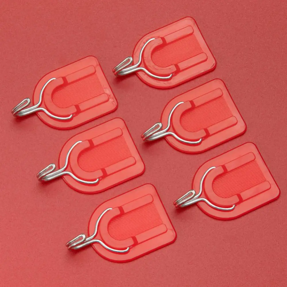 

Strong Viscose Storage Rack From Everyone Festive Red Hook Punch Sticky Hook Non-trace Bearing Door Hang Chinese Knot Wall Hooks