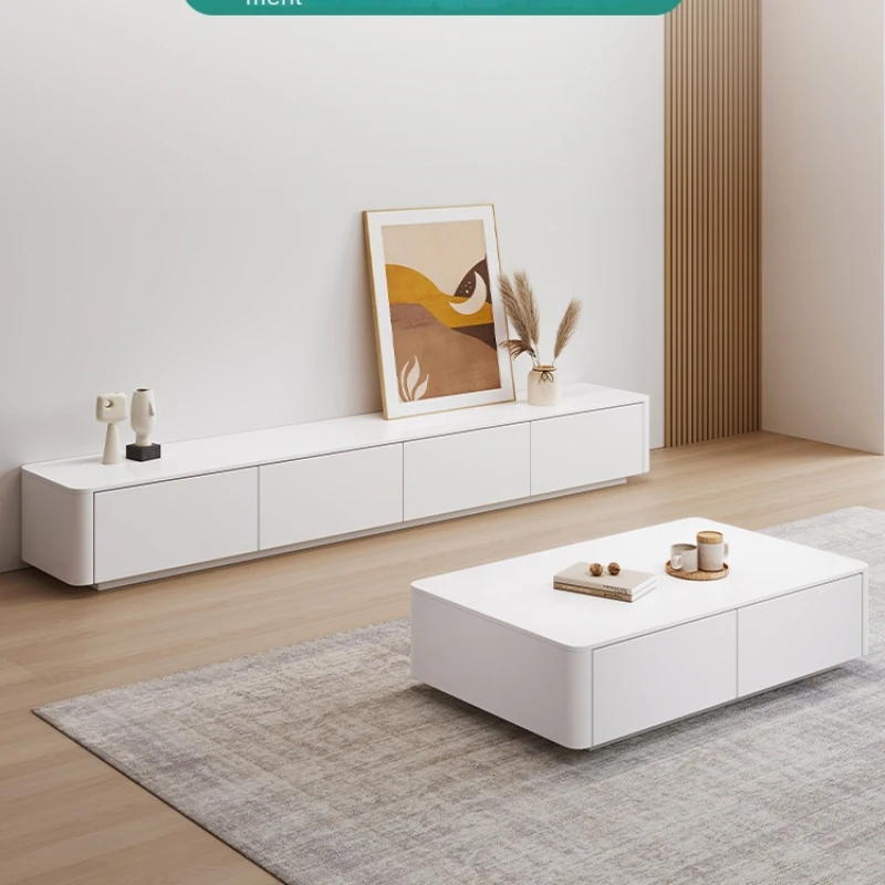 

Xl Combined Tea Table Modern Floor Storage Home TV Cabinet Style Solid Wood Small Apartment Living Room