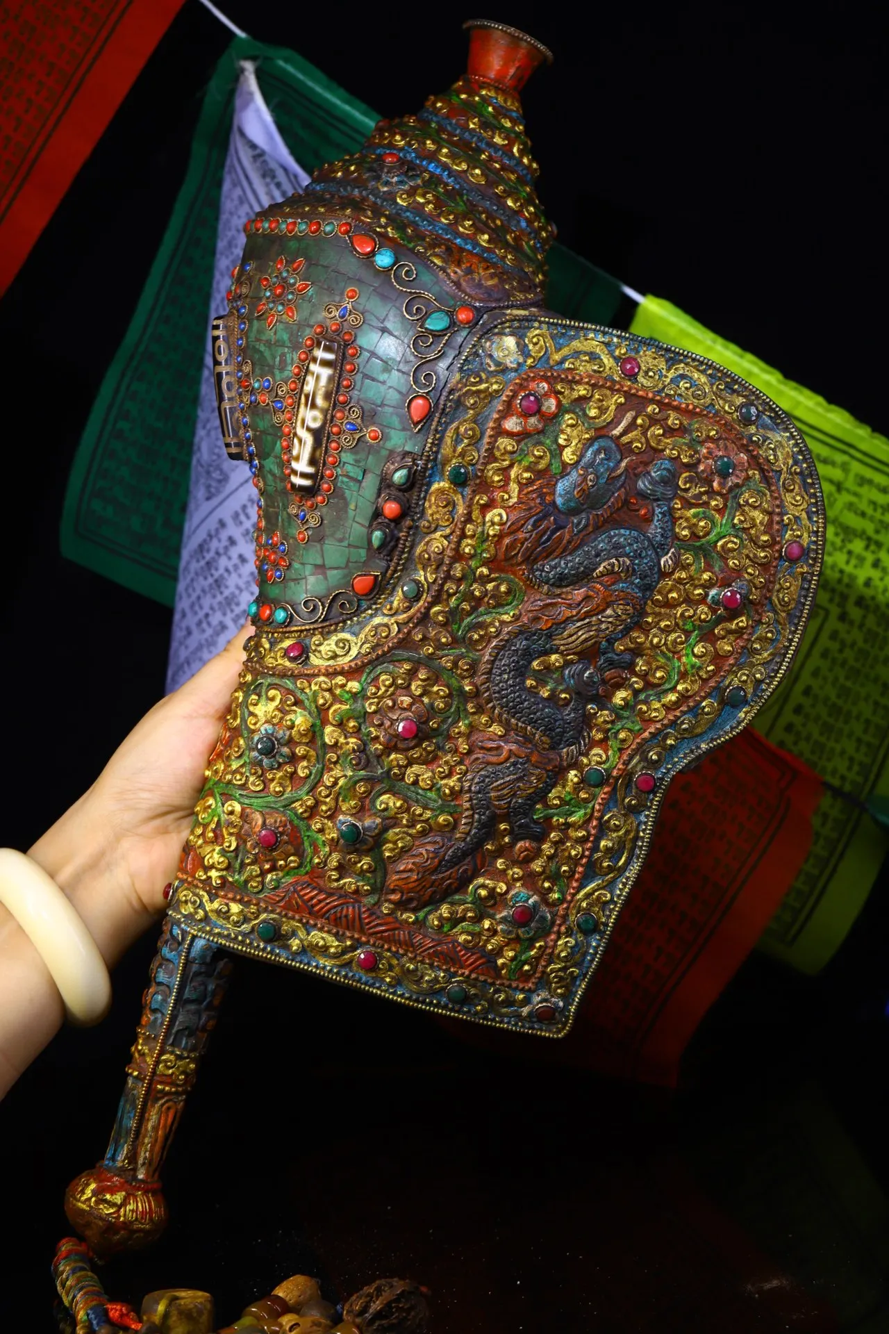 20 &quotКоллекция тибетского храма старая натуральная мозаика-раковина драгоценный