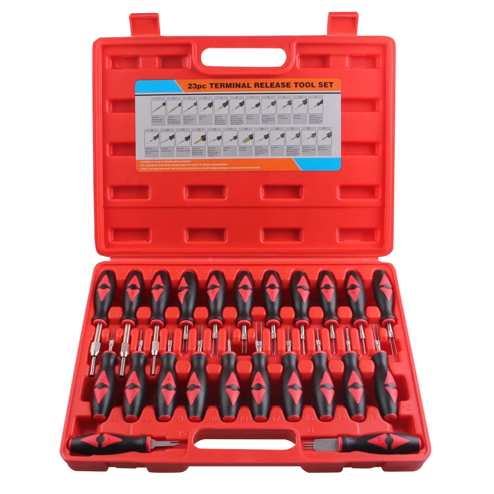 23pcs Car Universal Terminal Release Removal Tool Set Automotive Wiring Connector Crimp Pin Extractor For BMW Ford VW