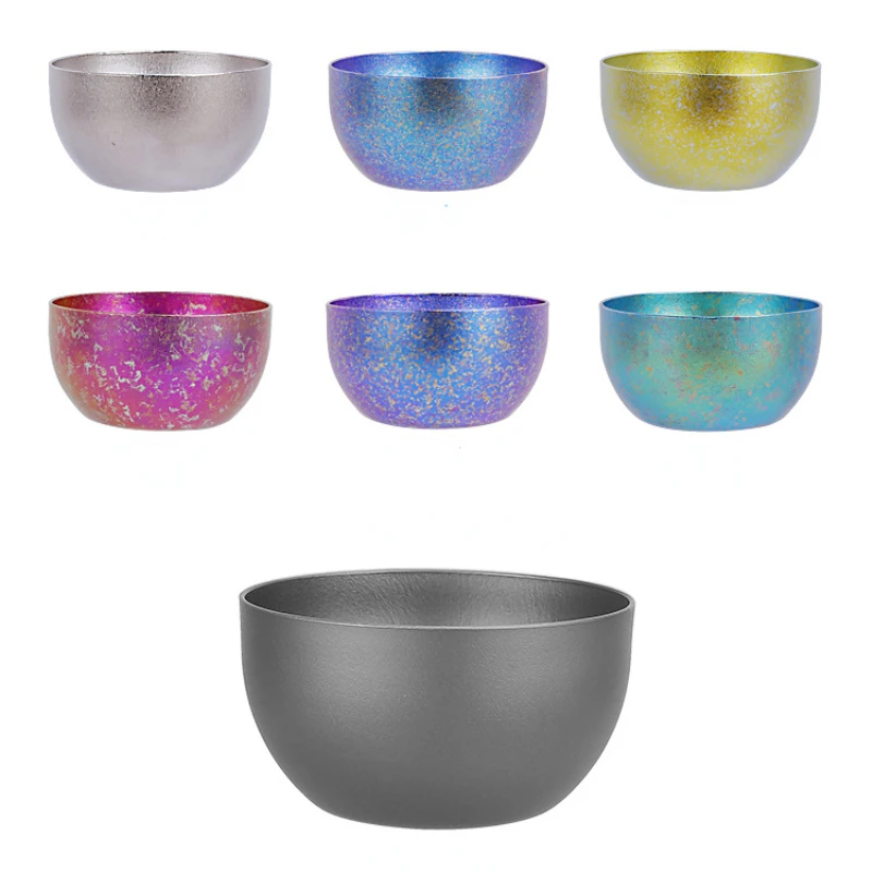 

Personal Special Small Wine Cup Double-layer Water Cup Pure Titanium Tea Bowl Master Cup Kung Fu Tea Rainbow Ceremony Cup Gift