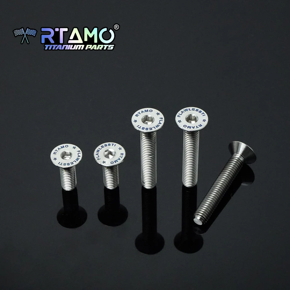RTAMO Титановые болты Gr5 M5, винт TWM для крышки масляного бака Yamaha YZF-R1R1MR3R6MT03MT07M09MT10, высокопрочные, антикоррозийные (art.: 3920dbc2ada68) - 3920dbc2ada68