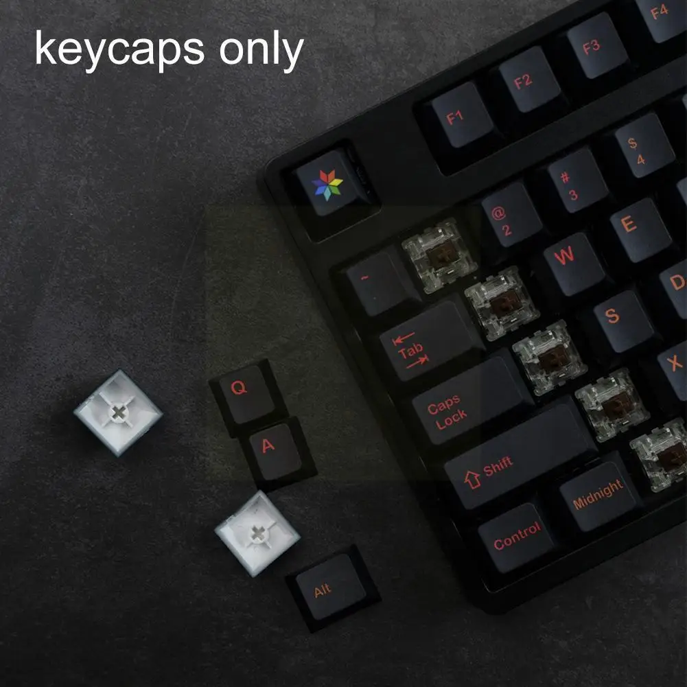 

140 Keys Gmk Midnight Rainbow Keycaps Profile Pbt Dye 7u Mechanical 6.25u Keycap Sublimation Keyboard Spacebar F5n5