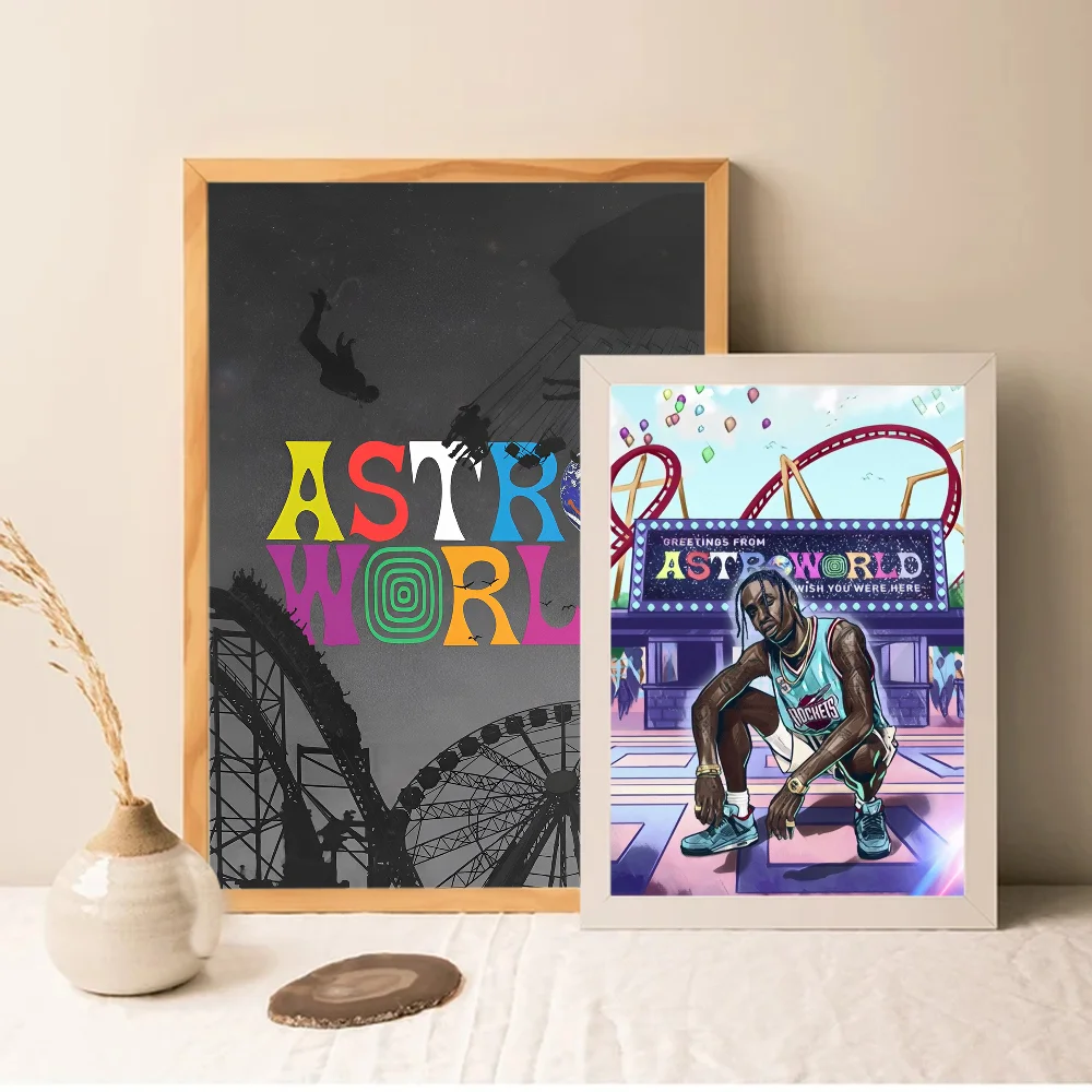 Самоклеящийся художественный постер Travis Scott Rodeo Astroworld ретро наклейка из