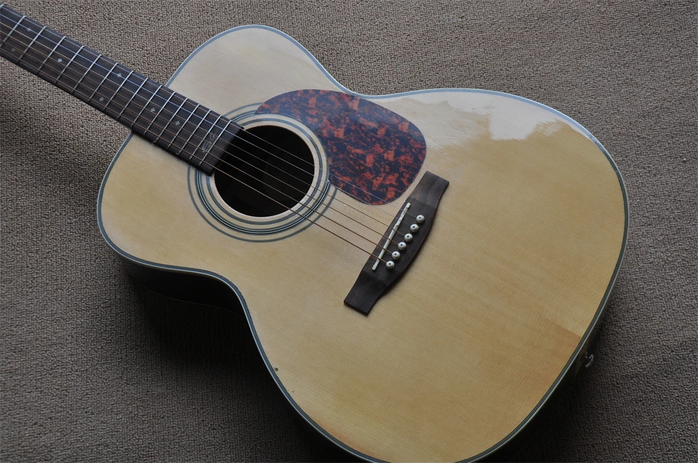 Корпус из красного дерева твердая ель топ натурального отделка D Тип 00028