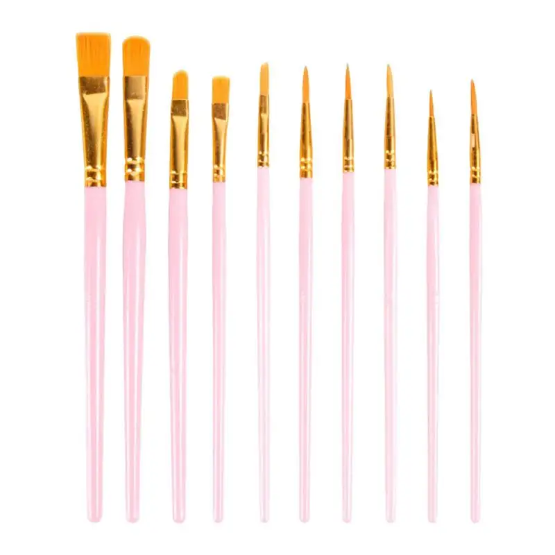 

Acrylic Paint Brushes Acrylic Watercolor Paint Brush Set Of 10 Smooth And Flexible Artist Paint Brushes Versatile For Watercolor