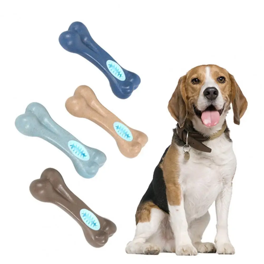 

Wear-resistant Dog Chew Toy Bone Shape Food Leakage Toy for Dogs Bite-resistant Teeth Grinding Molar Toy Durable Pet for Dogs