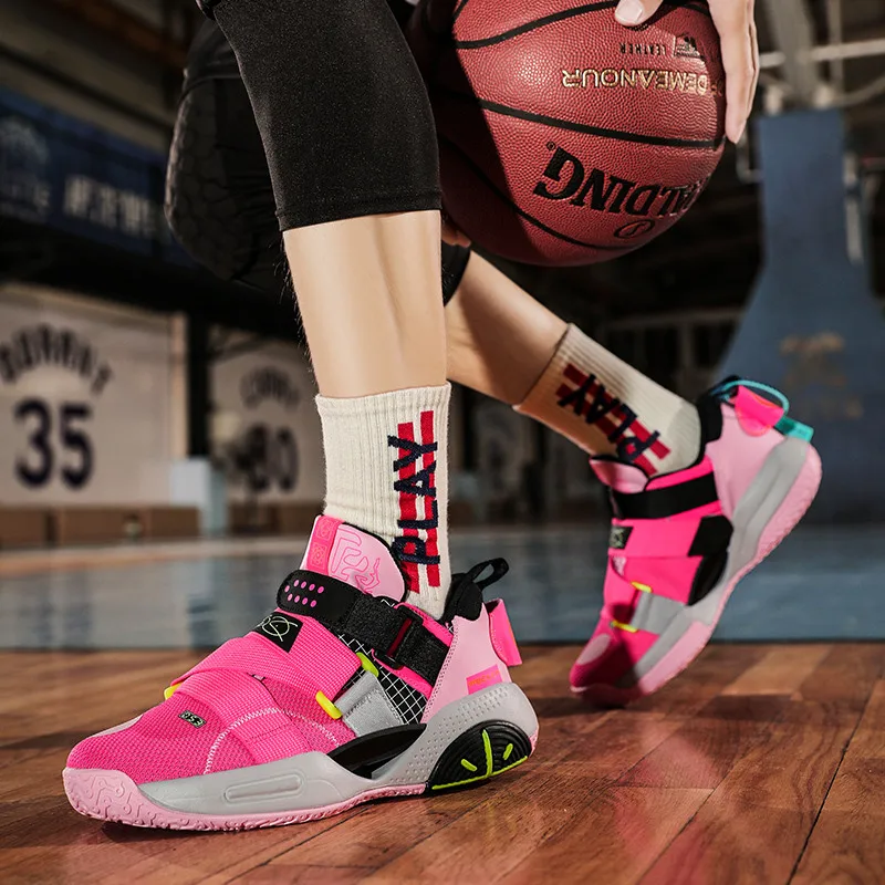 Fashion Pink Breathable Mesh Basketball Shoes for Men Women Platform Designer Sneakers Women Outdoor Mens Trainers Baskets 2022