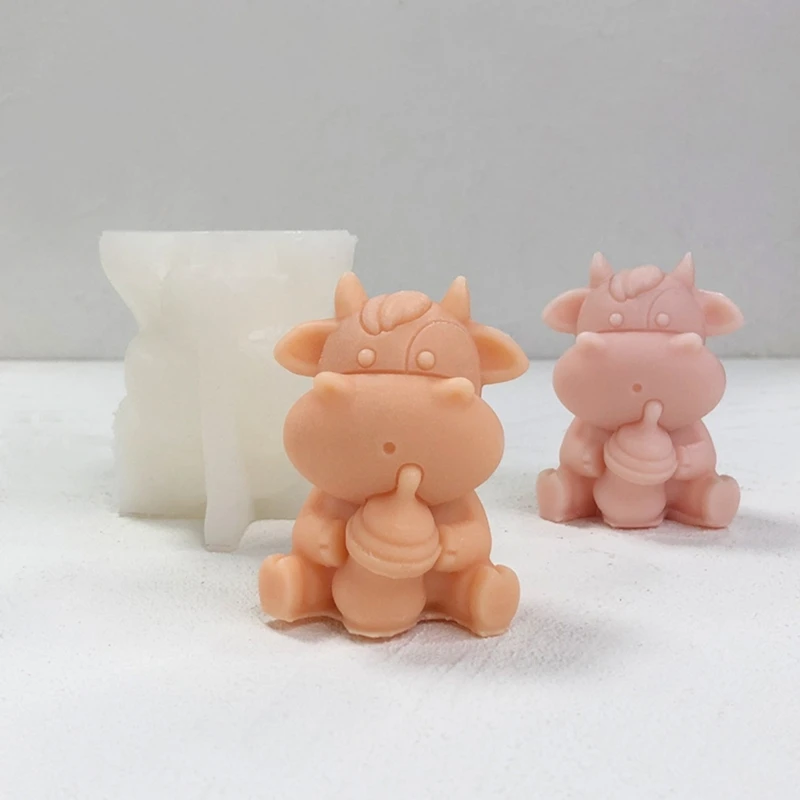 3D формы для коровьих свечей отливки силиконовые мыла глиняные молочного скота