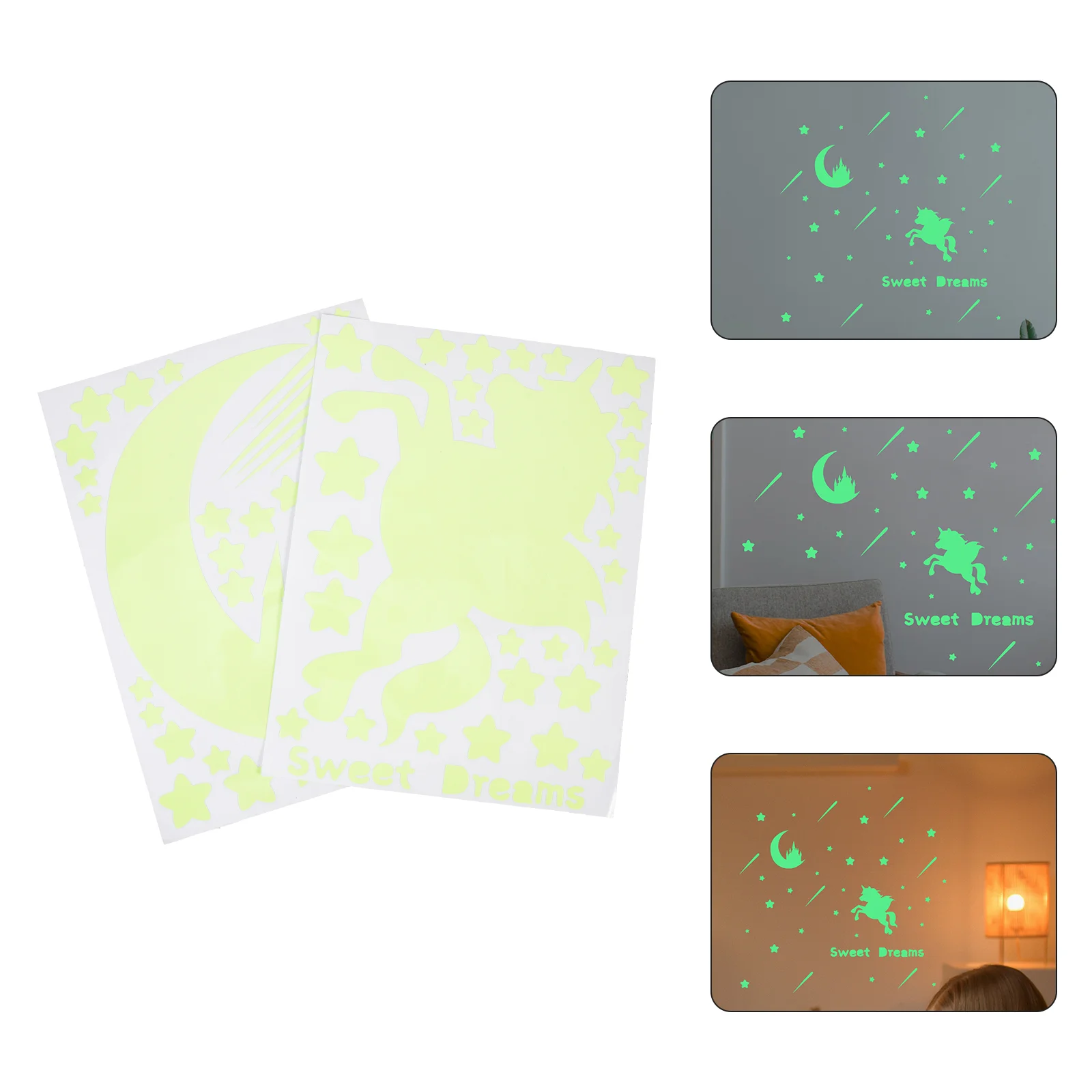 

Wall Sticker Decal Stickers Luminous The Dark Glow Room Glowing Decor Patio Cling Ceiling Kids Fluorescent Decals Stars Pvc