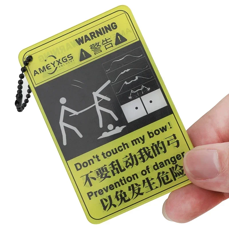 Archery Warning Sign Board Can Protect Compound Bow or Arrow Bag Lost and Destruction Adjustable Chain Design