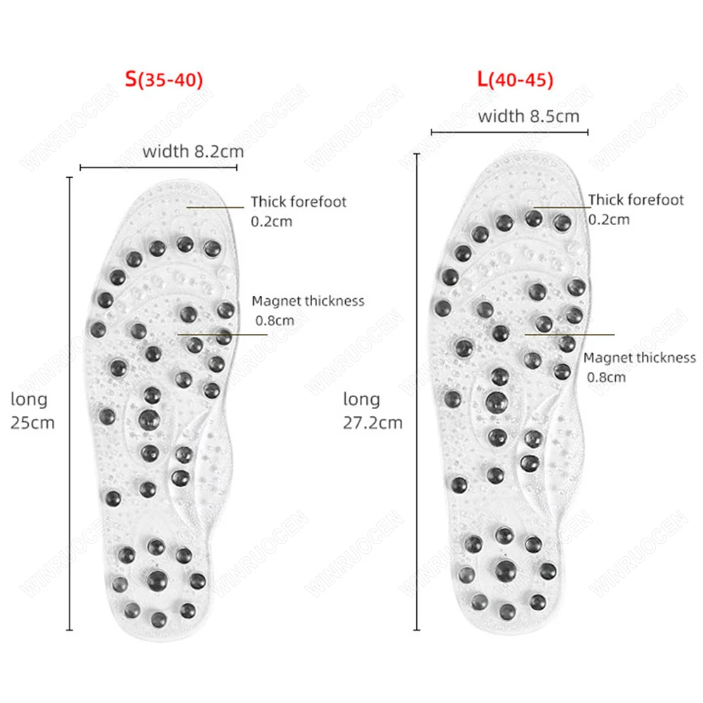 68 Magnetic High quality Massage Insoles Slimming Weight Loss Promote Blood For Men/ Women Health Care Shoe Pads Unisex