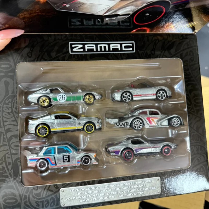 Фото Новый набор из 6 машинок Hot Wheels ZAMAC: Toyota, Porsche, Ford, VW, BMW. Декоративный подарок. Коллекционные модели автомобилей 1/64. №2