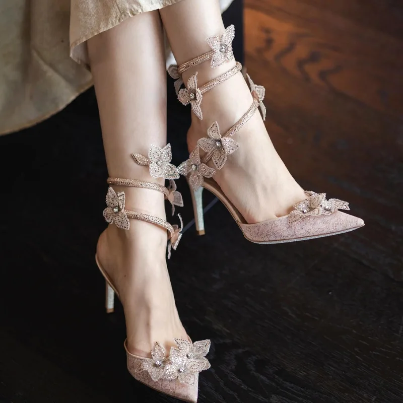 Сандалии на низком каблуке для девочек удобные босоножки из прозрачной ткани