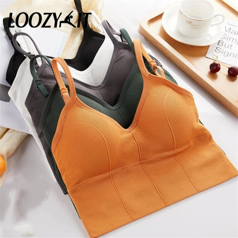 Бюстгальтер Loozykit женский с красивой спинкой бесшовный спортивный бюстгальтер