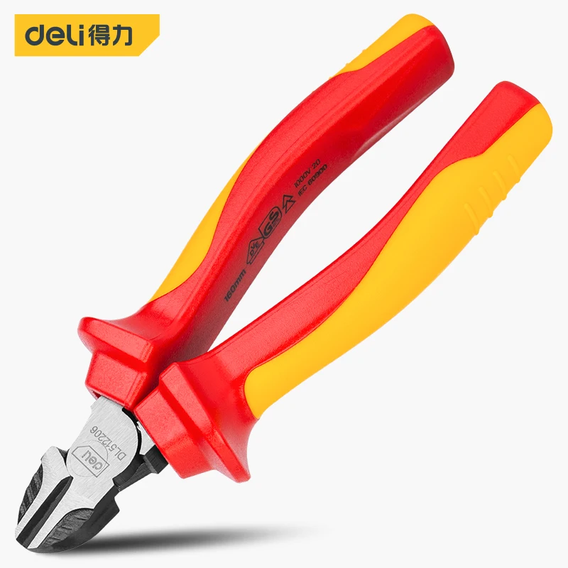 

Deli Multifunctional Insulated Labor-saving Diagonal Nose Pliers 1000V Chrome Vanadium Material Household Hand Tool Plier