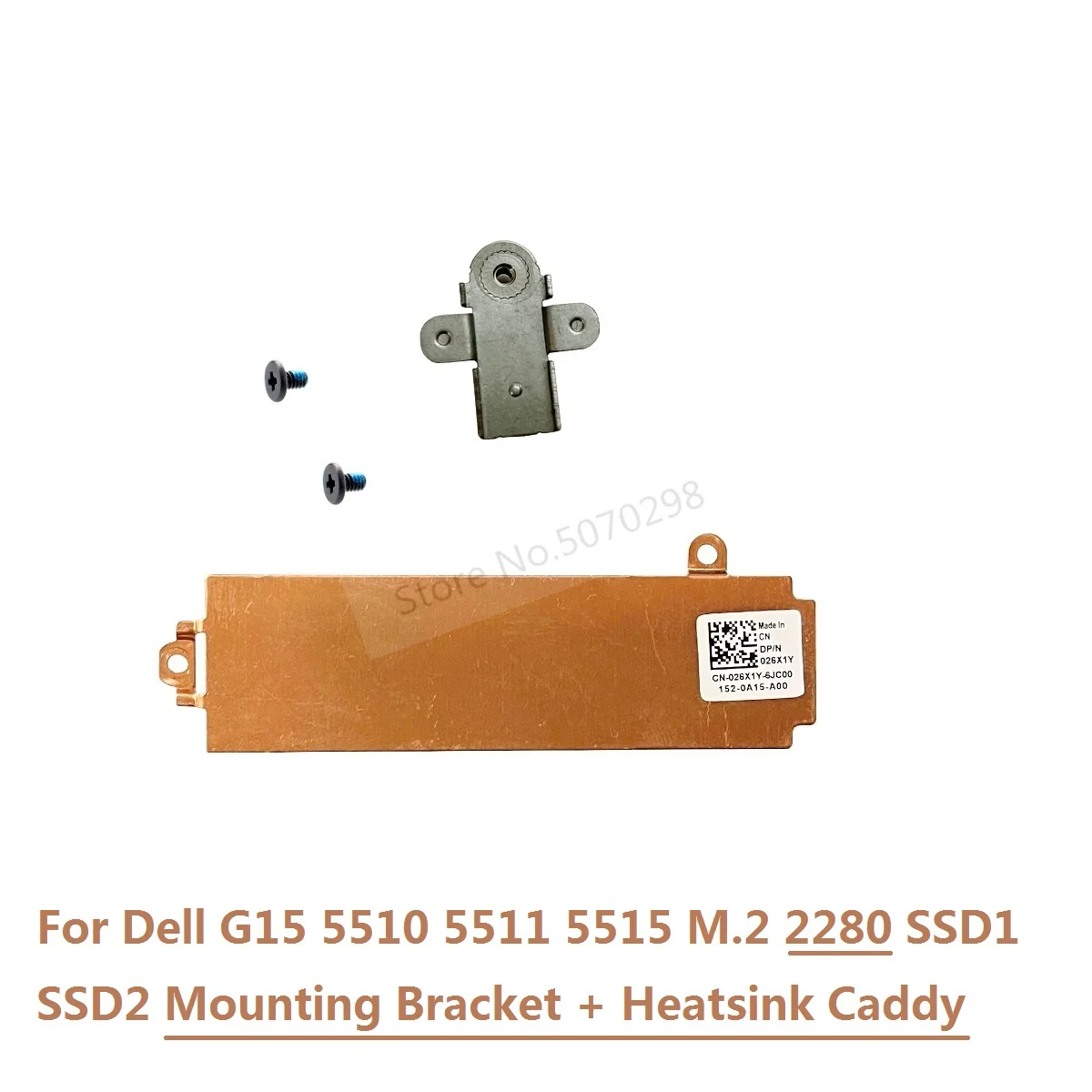 

X8MY9 FJ75H 26X1Y For Dell G15 5510 G15 5515 5511 Laptops M.2 NVME 2230 2280 SSD Hard Drive Upgrade Mounting Bracket Heatsink