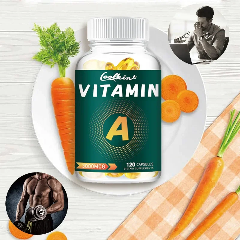 

Vitamin A Capsules - Supports Healthy Skin and Eyes, Antioxidant Activity and Immune System Function