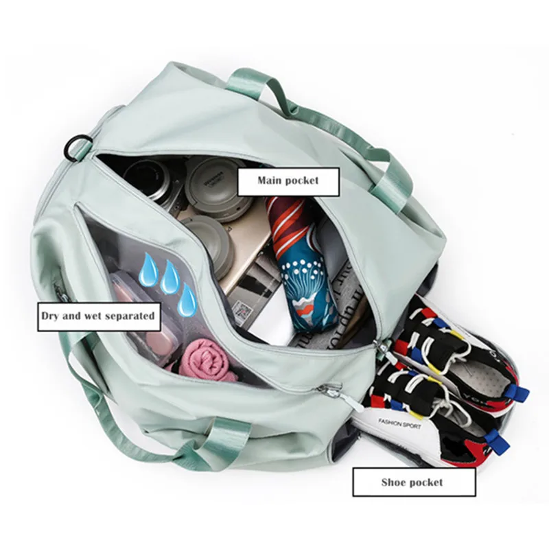 Sports Bags Gym Handbags For Women Shoes Men's Large Weekend Training Water Proof Swimming Fitness Travel Shoulder Bolsas Female