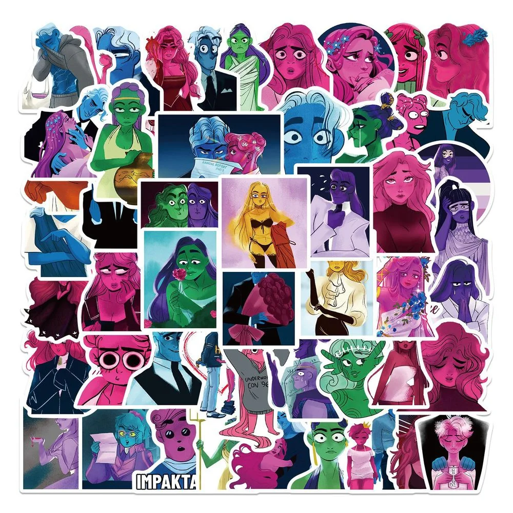 

10/50PCS Lore Olympus Romance Love cartoon Stickers For Waterproof Notebook Luggage Suitcase Graffiti DIY Sticker Kid Gift