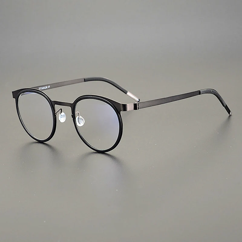 

2023 круглая винтажная оправа для очков из сплава для мужчин и женщин оптическая оправа для очков по рецепту при близорукости Роскошные брендовые дизайнерские ретро очки