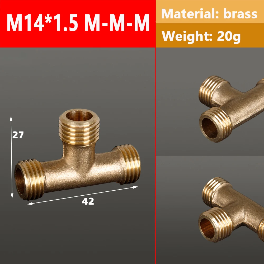 

Латунный фитинг для труб, 3-ходовой, 4-ходовой, M14*1,5, M22x1,5 1/2 BSP, внутренняя и наружная резьба, медная, для воды, газа, мазута, переходник, соединитель