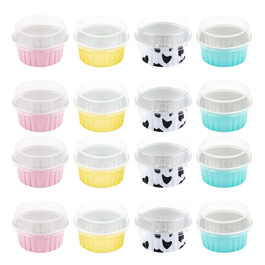 

Cupslids Cupcake Dessertbaking Aluminum Pudding Cup Containers Pan Snack Bowls Fruit Cake Liners Pie Cheesecake Creme Brulee