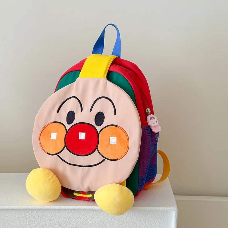 Фото Рюкзак Anpanman Baikinman с боковыми карманами, изогнутым плечевым ремнем, двойными лямками, милый школьный рюкзак для мальчиков, подарок на день рождения №4