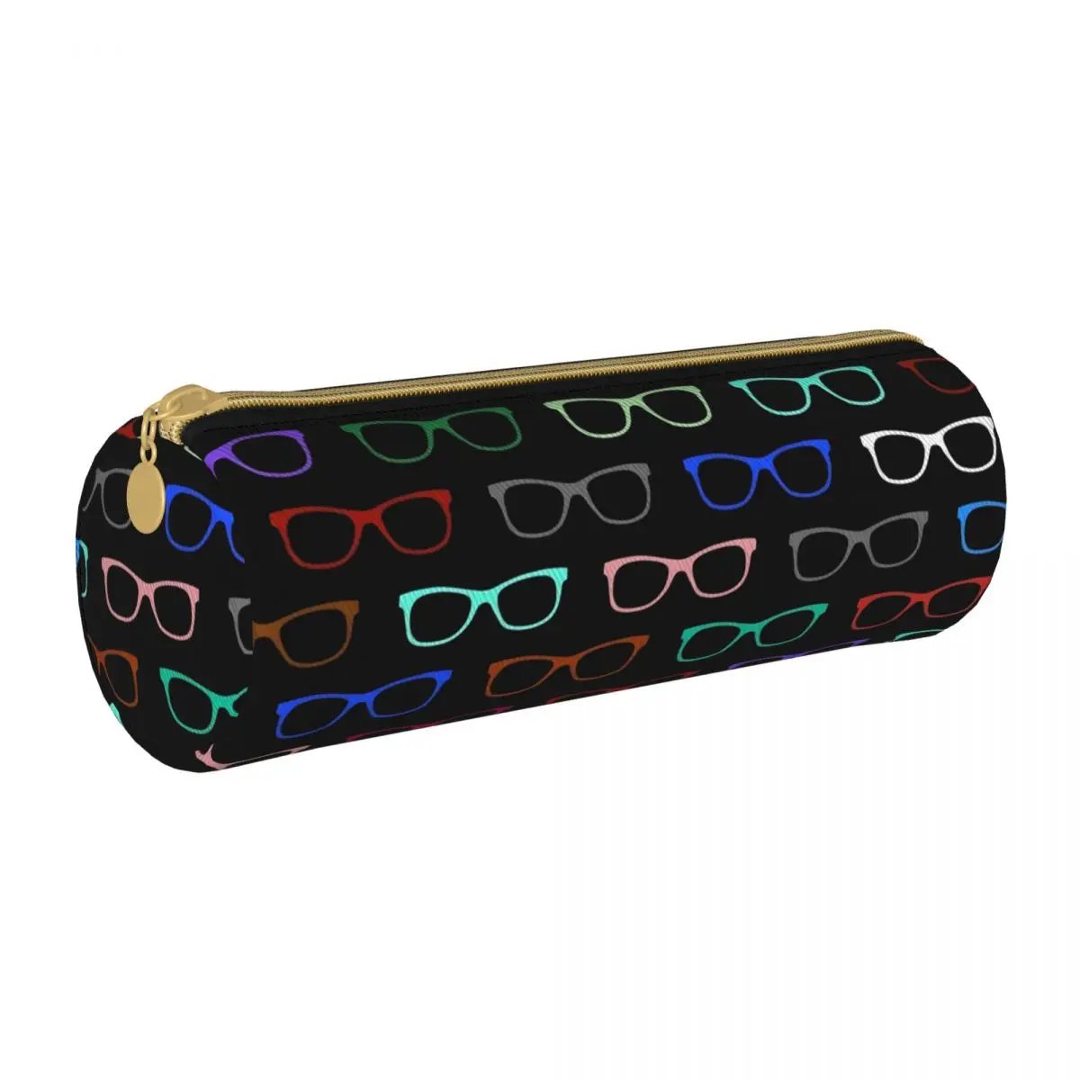 

Хипстерские очки, круглые очки, разноцветные очки, крутой кожаный пенал для начальной школы, чехол для ручек на молнии для мальчиков и девочек