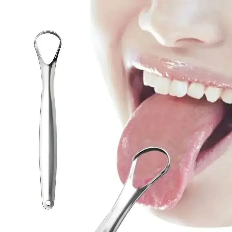 

1/2 Pcs Tongue Scraper Stainless Steel Tongue Cleaner Bad Breath Removal Oral Care Tools Cleaning Coated Tongue Adult Surgical