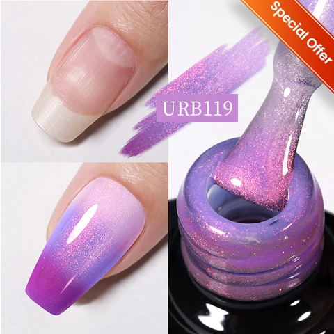 UR SUGAR Термальный гель-лак для ногтей 3-слойный гель для изменения цвета, зимний серый полуперманентный замачиваемый гель для дизайна ногтей УФ-гель