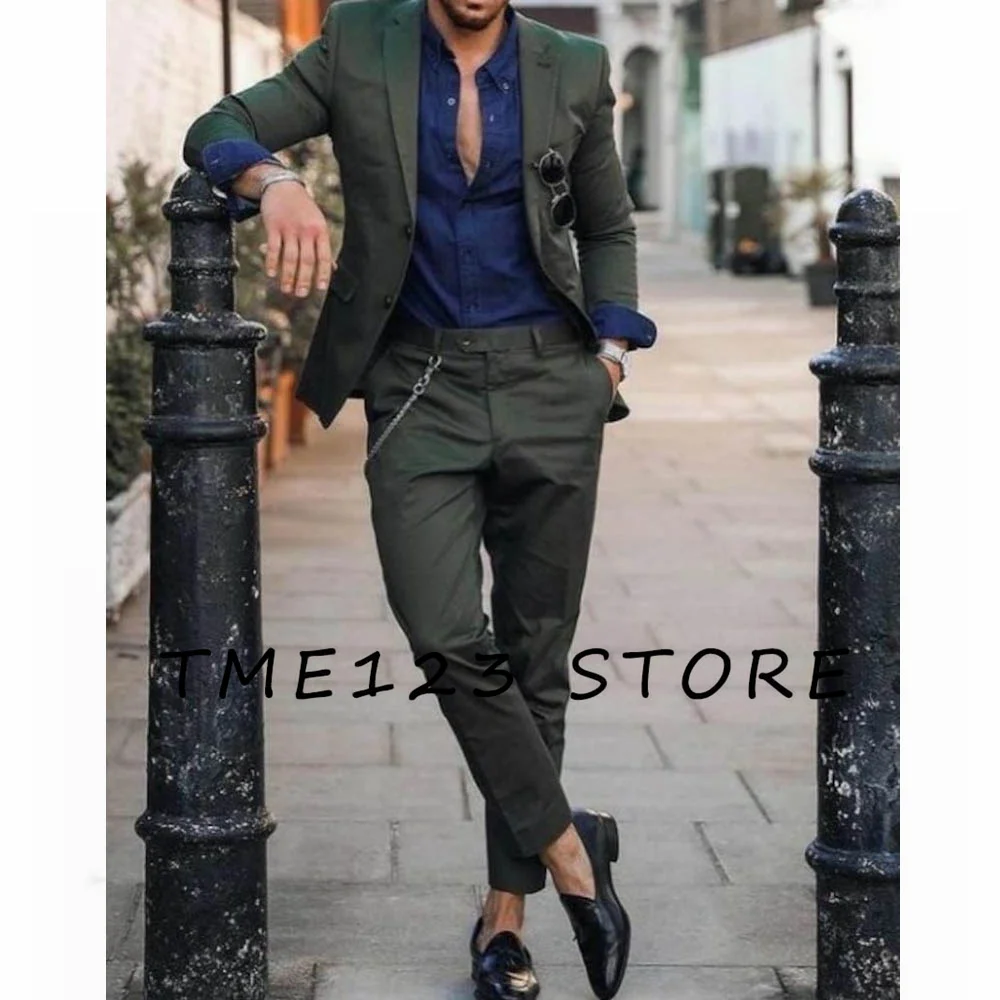 

Single-breasted Luxury Suits for Men Lapel Full Casual Men's Suit Blazers Customizable Elegant Social Modern Fashion Blazer