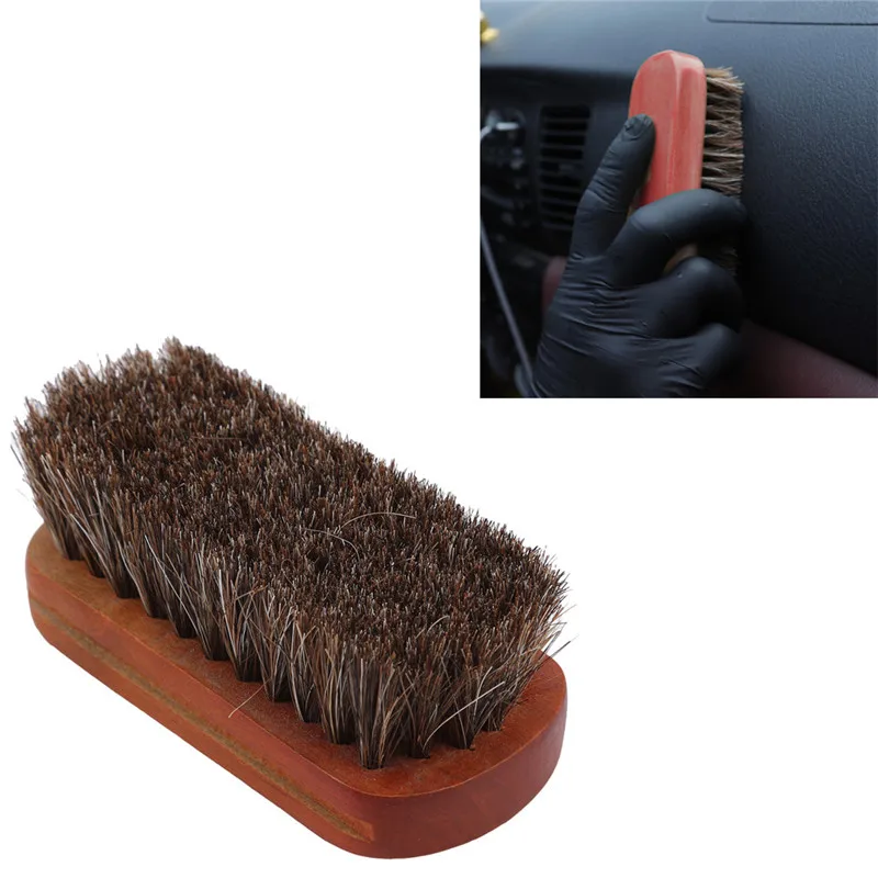 

Car Wash Brush With Premium Horsehair Wooden Handle Detailing Tools Products For Auto Cleaning Washing Detail Interior Clean