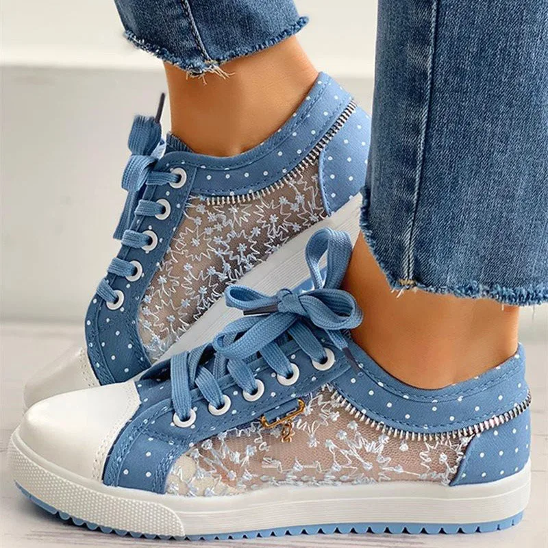 

Dance Women Shoes 2022 Fashion Summer Casual Shoes Cutouts Lace Canvas Hollow Breathable Platform Flat Shoes Woman Sneakers