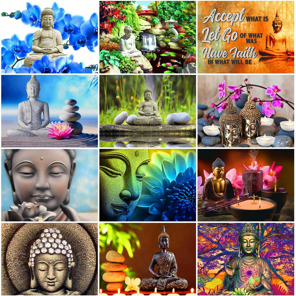 

Алмазная картина с религиозными мотивами, алмазная вышивка Будды стразы, полноразмерная картина «сделай сам», вышивка крестиком, домашний ...