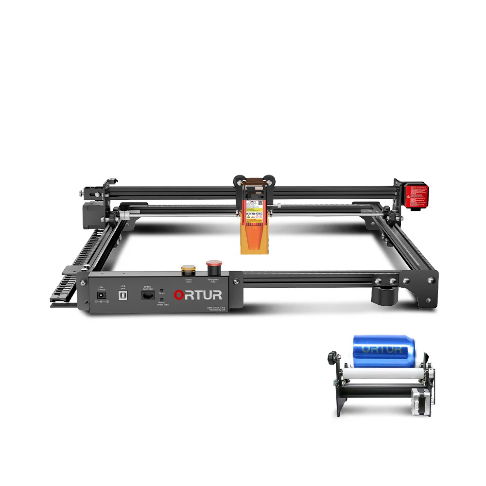 

Лазерный гравировальный станок Ortur Laser Master 2 Pro S2 10000 мм/мин 24 В/2 а с вращающимся роликовым креплением YRR 2,0 на складе в Испании