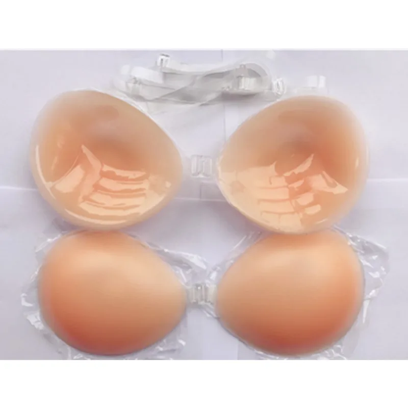 Invisible Bra Adhesive Bra Stick Bra Push up Sweatproof Breathable Reusable On Comfort Nipple Covers  With Clear Straps Tr