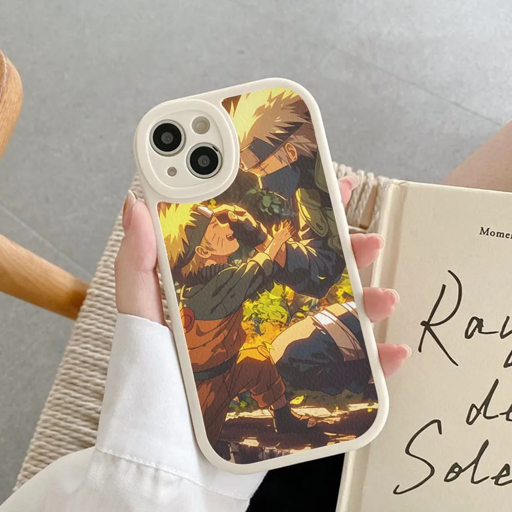 Чехол для телефона с изображением аниме Cool-N-Narutos из жесткой кожи iPhone 16 15 14 13 12 Mini 11
