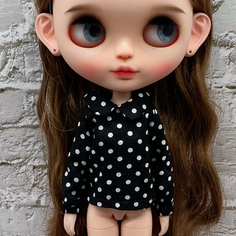 D05-P220 детская игрушка 1/6 Блит ob24 ob27 azone19 шарнирная кукла BJD одежда черная рубашка в