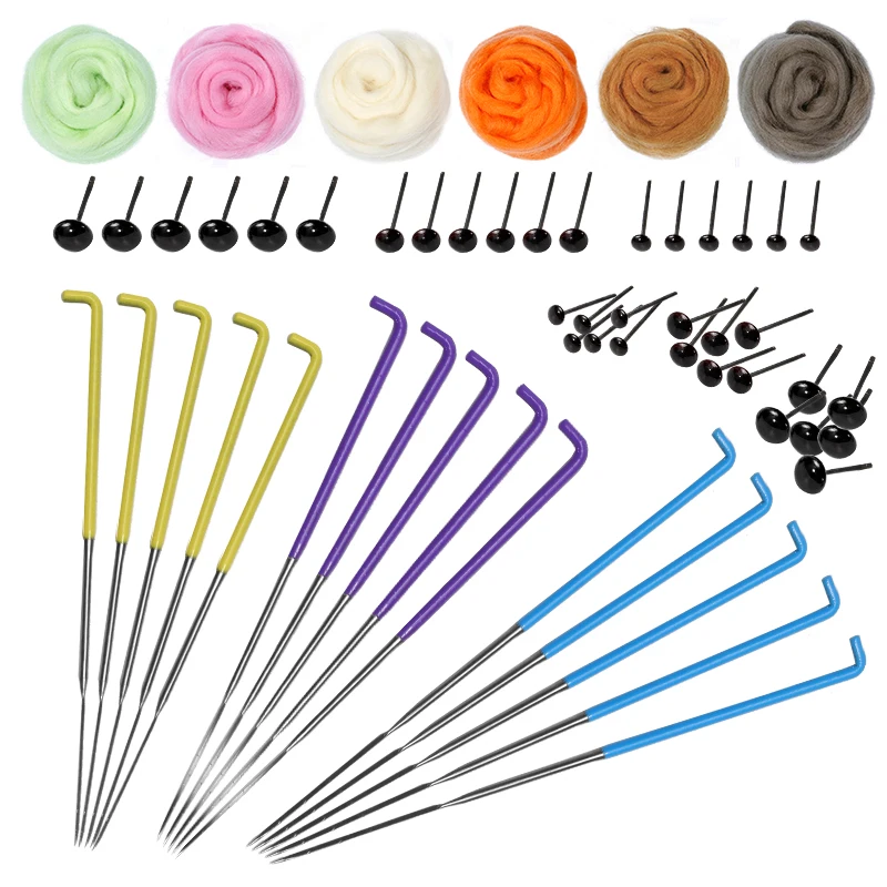 

Nonvor DIY Wool Felt Kit Needle Felting Kit Wool Felting Tools Handmade Felt Needle Set Felting Fabric Materials Accessories