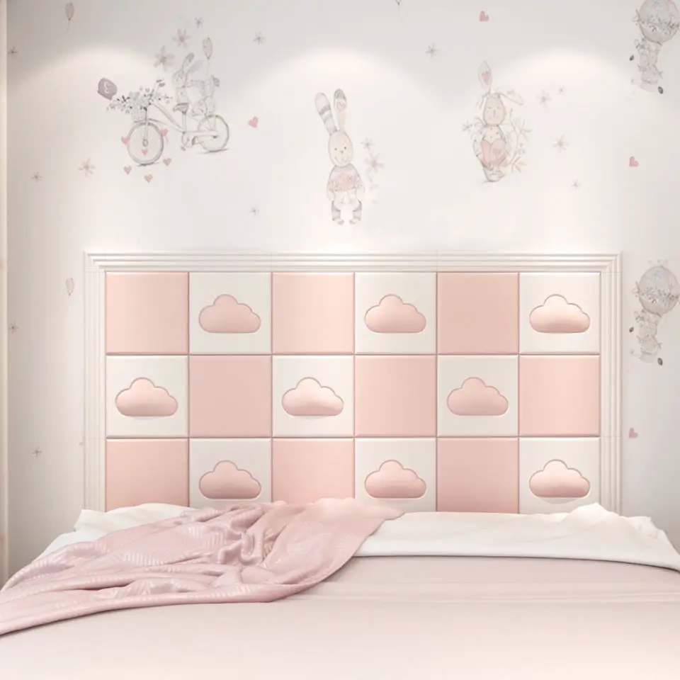 Мягкие самоклеящиеся настенные наклейки на кровать татами антистолкновенные