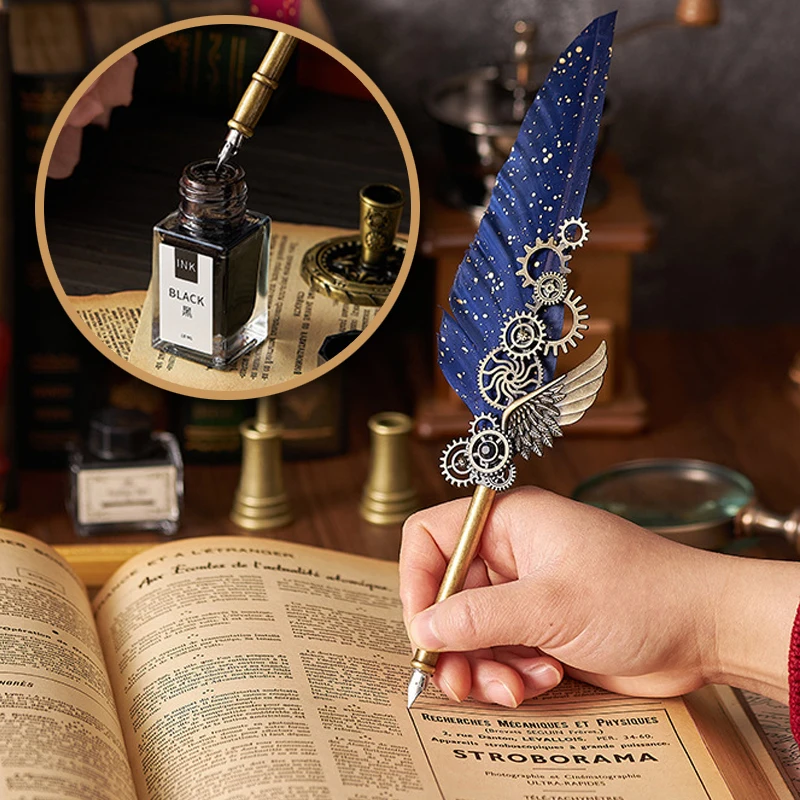 Набор машинных перьевых ручек 8 в 1 с чернилами креативная ручка для письма