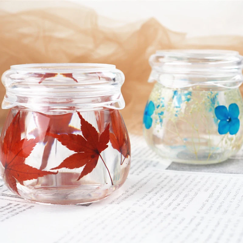 

Маленькая банка, литье под давлением с крышкой, трафареты для бутылок из мягкого силикона для пудинга, шаблон для эпоксидной смолы, форма дл...