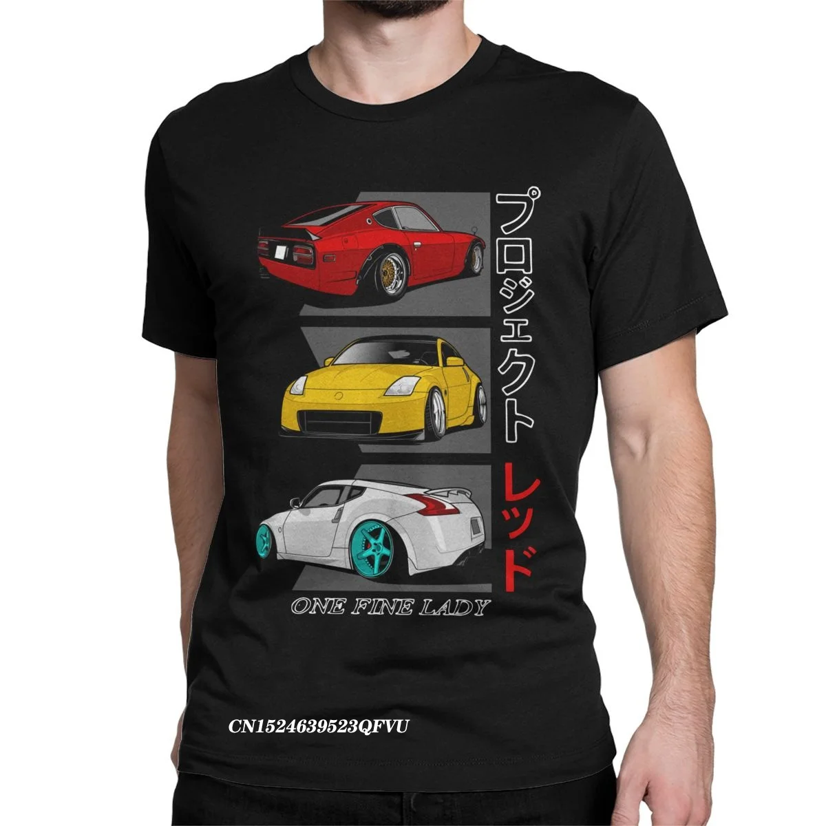 One Fine Lady 240z 350z 370z Jdm Men Tshirt Fast Car Vehicle Vintage Tees Sleeve Round Neck Tee Shirt Cotton Plus Size Clothes